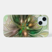 Kleurrijke Fantasie Moderne Abstracte Fractale Blo iPhone 15 Case (Achterkant horizontaal)