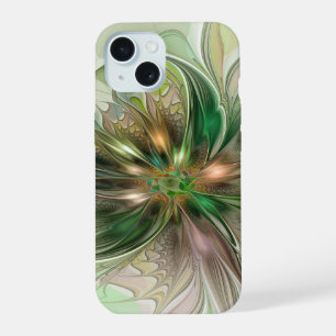 Kleurrijke Fantasie Moderne Abstracte Fractale Blo iPhone 15 Case