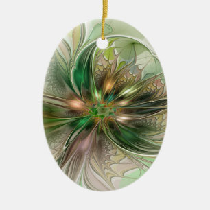 Kleurrijke Fantasie Moderne Abstracte Fractale Blo Keramisch Ornament