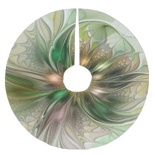 Kleurrijke Fantasie Moderne Abstracte Fractale Blo Kerstboom Rok