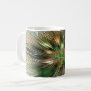 Kleurrijke Fantasie Moderne Abstracte Fractale Blo Koffiemok