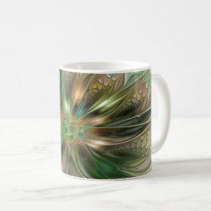 Kleurrijke Fantasie Moderne Abstracte Fractale Blo Koffiemok