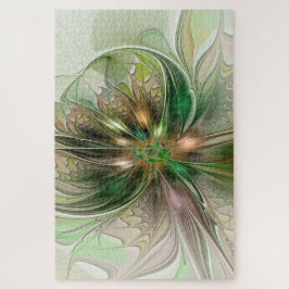 Kleurrijke Fantasie Moderne Abstracte Fractale Blo Legpuzzel