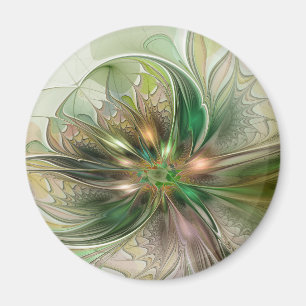 Kleurrijke Fantasie Moderne Abstracte Fractale Blo Magneet