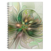 Kleurrijke Fantasie Moderne Abstracte Fractale Blo Notitieboek (Voorkant)