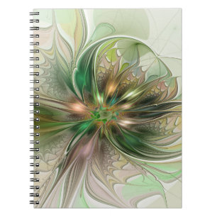 Kleurrijke Fantasie Moderne Abstracte Fractale Blo Notitieboek