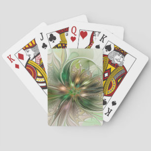 Kleurrijke Fantasie Moderne Abstracte Fractale Blo Pokerkaarten