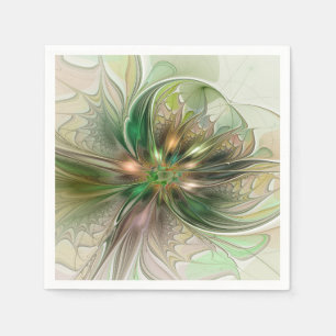 Kleurrijke Fantasie Moderne Abstracte Fractale Blo Servet