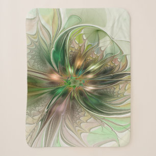 Kleurrijke Fantasie Moderne Abstracte Fractale Blo Sherpa Deken