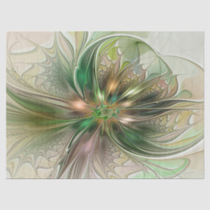 Kleurrijke Fantasie Moderne Abstracte Fractale Blo Tissuepapier