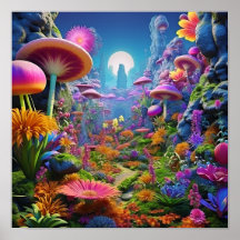 Kleurrijke fantasie natuur landlandschap