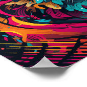 Kleurrijke fantasie tijger poster (Hoek)