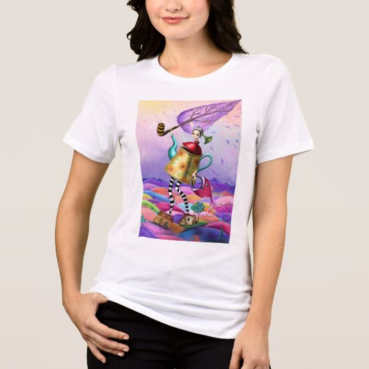 Kleurrijke Fantasie Tri-Blend Shirt (Voorkant)