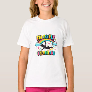Kleurrijke Fantasie Vliegende Jongen Regenboog Ste T-shirt