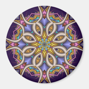Kleurrijke fantasiebloem magneet