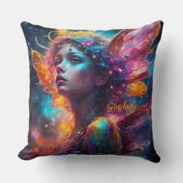 Kleurrijke fantasiefee kussen