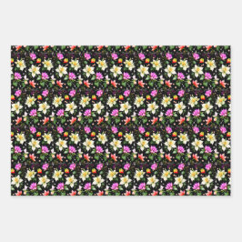 Kleurrijke Fantastische Bloemen Inpakpapier Vel