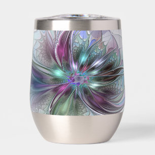 Kleurrijke Fantasy Abstract Modern Fractal Flower