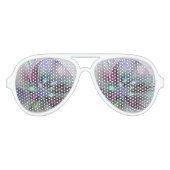 Kleurrijke Fantasy Abstract Modern Fractal Flower Aviator Zonnebril (Voorkant)