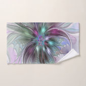 Kleurrijke Fantasy Abstract Modern Fractal Flower Bad Handdoek (Handdoek)