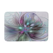 Kleurrijke Fantasy Abstract Modern Fractal Flower Badmat (Voorkant)