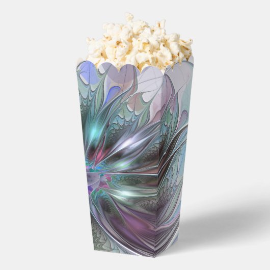 Kleurrijke Fantasy Abstract Modern Fractal Flower Bedankdoosjes (Popped)