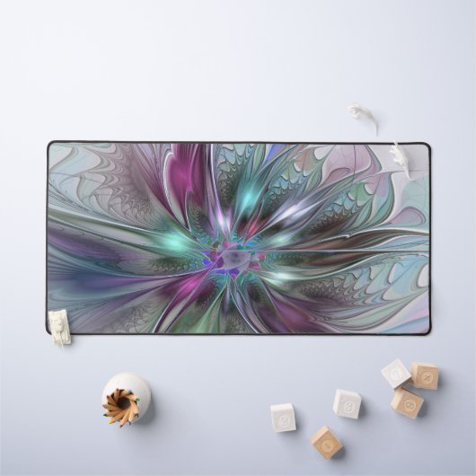Kleurrijke Fantasy Abstract Modern Fractal Flower Bureaumat (Kindertafel)