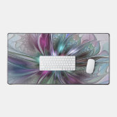 Kleurrijke Fantasy Abstract Modern Fractal Flower Bureaumat (Keyboard & Muis)