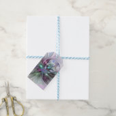 Kleurrijke Fantasy Abstract Modern Fractal Flower Cadeaulabel (Met Touw)