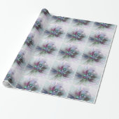 Kleurrijke Fantasy Abstract Modern Fractal Flower Cadeaupapier (Uitgerold)