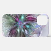 Kleurrijke Fantasy Abstract Modern Fractal Flower Case-Mate iPhone Case (Achterkant (horizontaal))