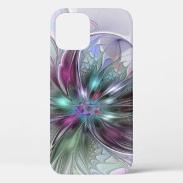 Kleurrijke Fantasy Abstract Modern Fractal Flower Case-Mate iPhone Case