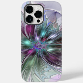 Kleurrijke Fantasy Abstract Modern Fractal Flower Case-Mate iPhone 14 Pro Max Hoesje