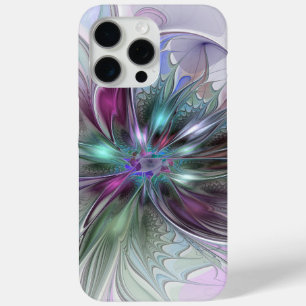 Kleurrijke Fantasy Abstract Modern Fractal Flower iPhone 15 Pro Max Hoesje