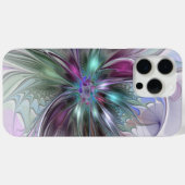 Kleurrijke Fantasy Abstract Modern Fractal Flower Case-Mate iPhone Case (Achterkant (horizontaal))