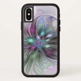 Kleurrijke Fantasy Abstract Modern Fractal Flower Case-Mate iPhone Case