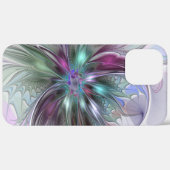 Kleurrijke Fantasy Abstract Modern Fractal Flower Case-Mate iPhone Case (Achterkant (horizontaal))