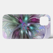 Kleurrijke Fantasy Abstract Modern Fractal Flower Case-Mate iPhone Case (Achterkant (horizontaal))