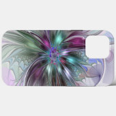 Kleurrijke Fantasy Abstract Modern Fractal Flower Case-Mate iPhone Case (Achterkant (horizontaal))