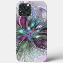 Kleurrijke Fantasy Abstract Modern Fractal Flower Case-Mate iPhone Case