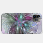 Kleurrijke Fantasy Abstract Modern Fractal Flower Case-Mate iPhone Case (Achterkant (horizontaal))