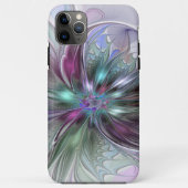Kleurrijke Fantasy Abstract Modern Fractal Flower Case-Mate iPhone Case (Achterkant)