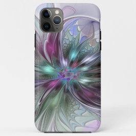 Kleurrijke Fantasy Abstract Modern Fractal Flower Case-Mate iPhone Case