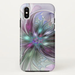 Kleurrijke Fantasy Abstract Modern Fractal Flower Case-Mate iPhone Case