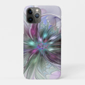 Kleurrijke Fantasy Abstract Modern Fractal Flower Case-Mate iPhone Case (Achterkant)