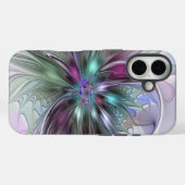Kleurrijke Fantasy Abstract Modern Fractal Flower Case-Mate iPhone Case (Achterkant (horizontaal))