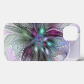 Kleurrijke Fantasy Abstract Modern Fractal Flower Case-Mate iPhone Case (Achterkant (horizontaal))