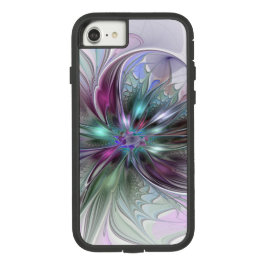Kleurrijke Fantasy Abstract Modern Fractal Flower iPhone 13 Hoesje