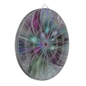 Kleurrijke Fantasy Abstract Modern Fractal Flower Dartbord (Voorkant Links)