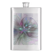 Kleurrijke Fantasy Abstract Modern Fractal Flower Flacon (Voorkant)